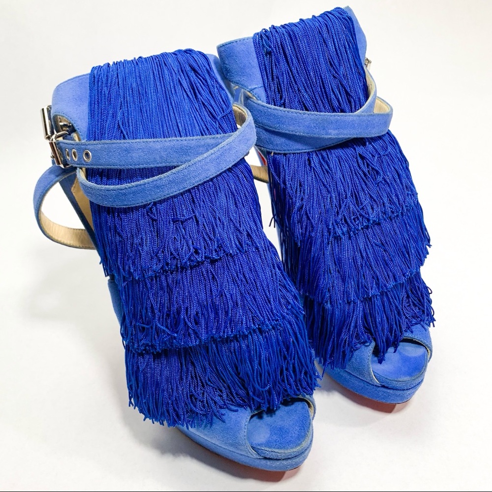Louboutin | Platform Fringe Pumps - Picture 4 of 8